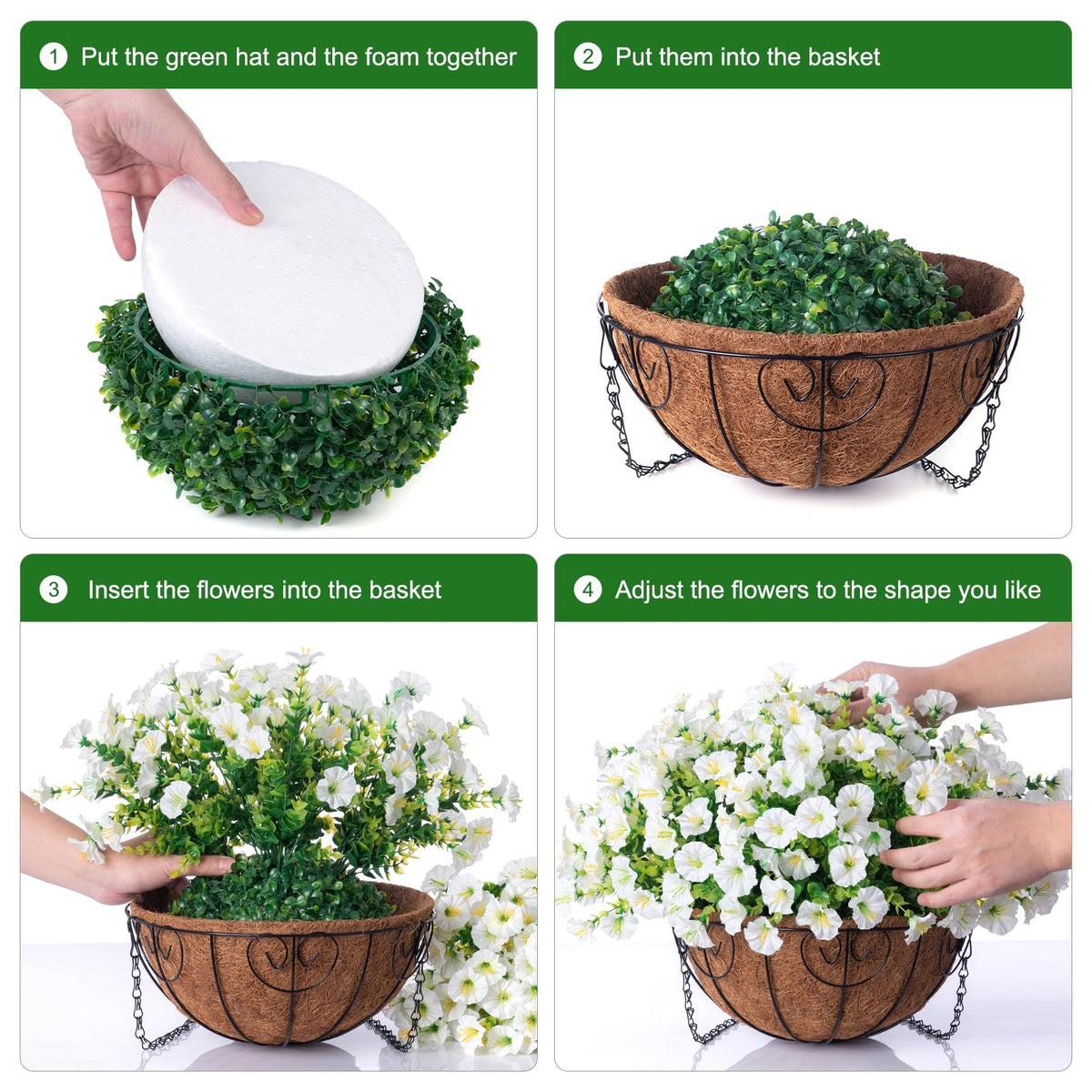 Ivydale easy installation hanging basket setup saves time on decoration.