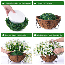 Ivydale easy installation hanging basket setup saves time on decoration.