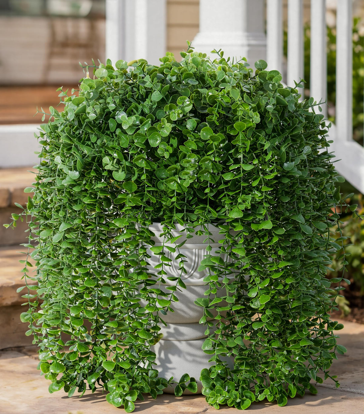 Ivydale eucalyptus hanging branch, second angle, realistic texture for porch displays