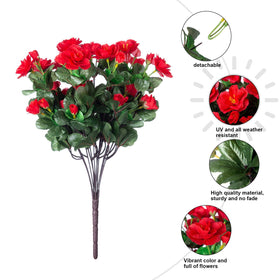 Ivydale fake camellia plants require no watering or pruning for easy outdoor decor.