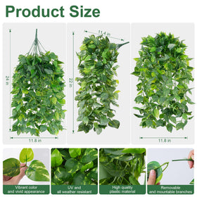 Ivydale faux pothos on a wall panel for greenery.