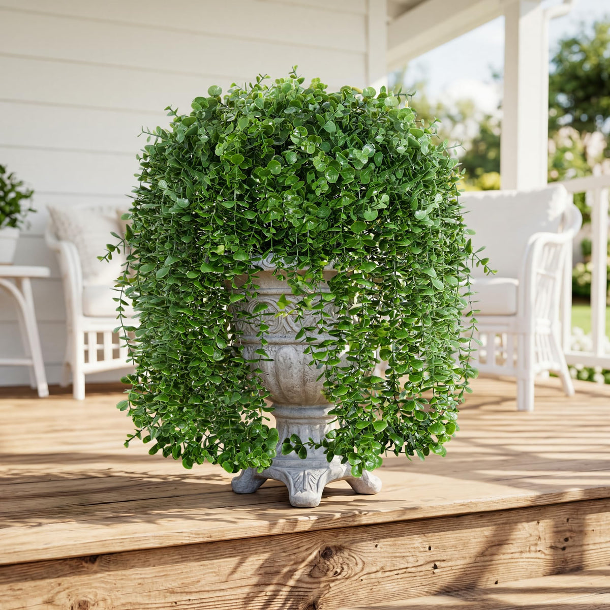 Ivydale front door garden ornament with lush artificial greenery