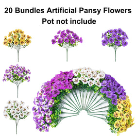 Ivydale front porch decor with pansies creates inviting curb appeal.
