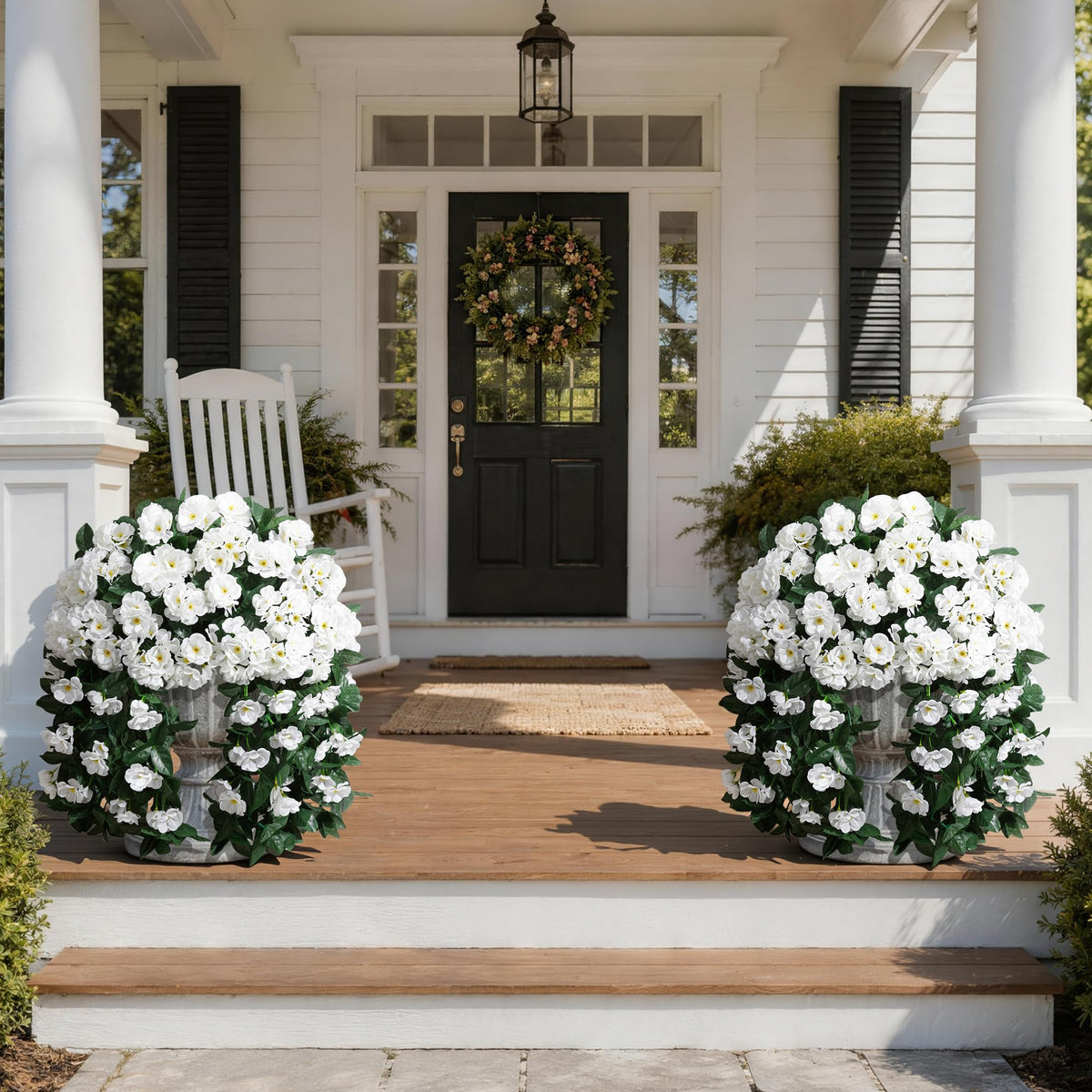 Ivydale geraniums UV-resistant design maintains color in sun.
