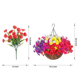 Ivydale hanging basket with chain, foam, and hat shows easy assembly