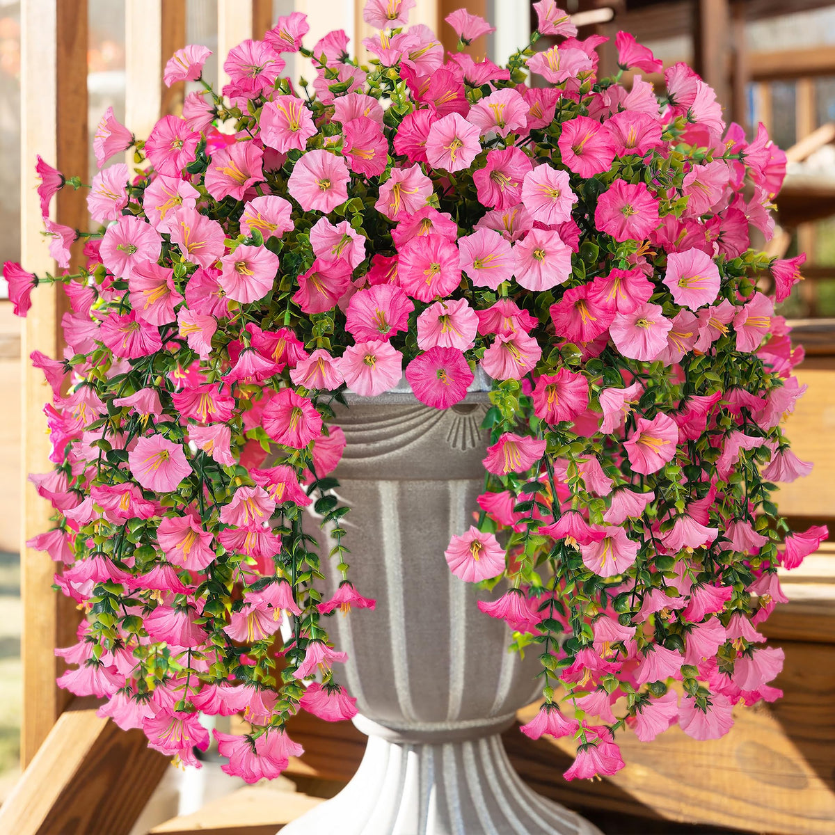 Ivydale hanging flowers pink branch variation 1 adds greenery to doors and walls.