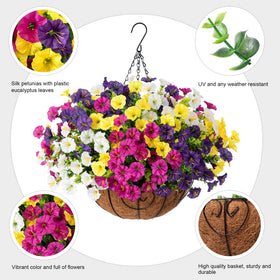 Ivydale hanging planters with metal chain ideal for porches.