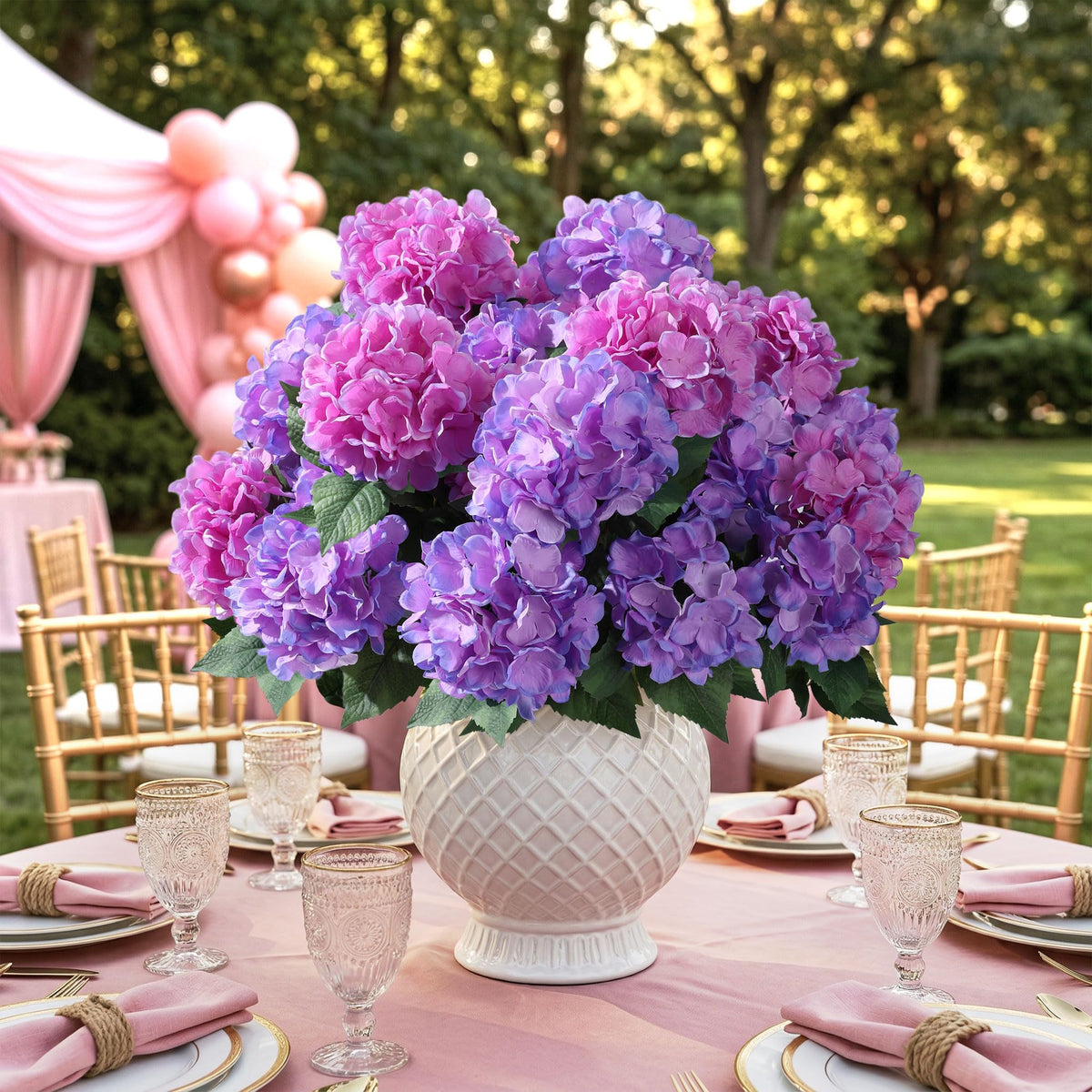 Ivydale hydrangea UV-resistant stems suit weather-ready displays.