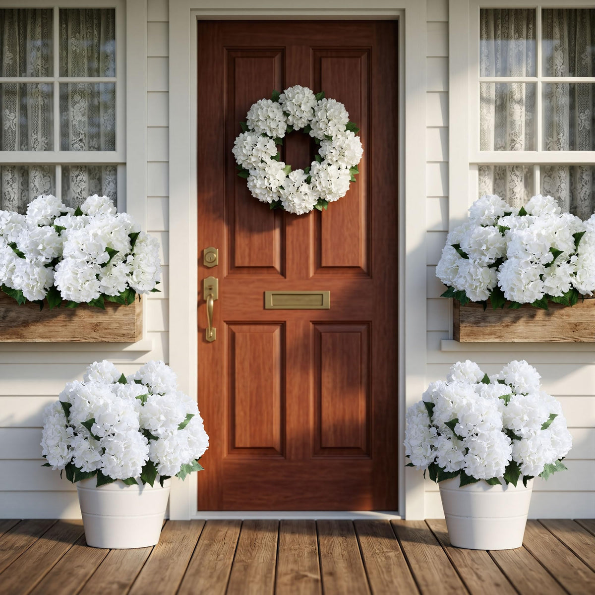Ivydale indoor hydrangea vase ornament for living rooms and kitchens
