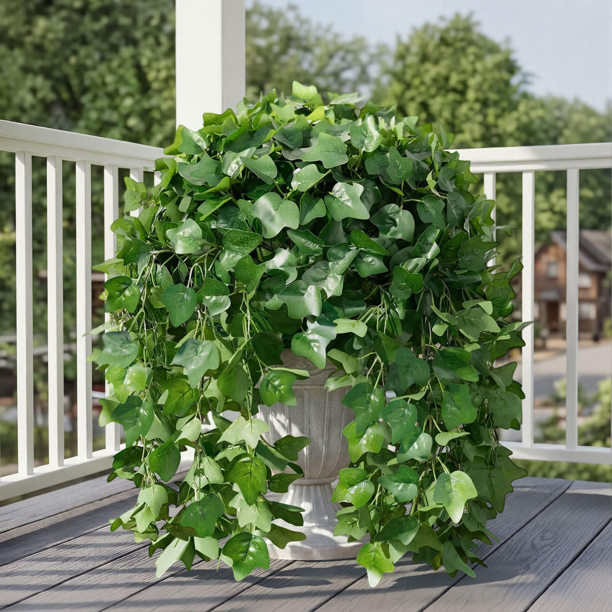 Ivydale hanging ivy in a planter perfect for outdoor decor.
