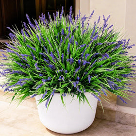 Ivydale monkey grass artificial plants for outdoor use, UV resistant and long-lasting color.