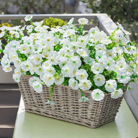 Ivydale outdoor silk flowers morning glory arrangement adds lifelike beauty to planters.