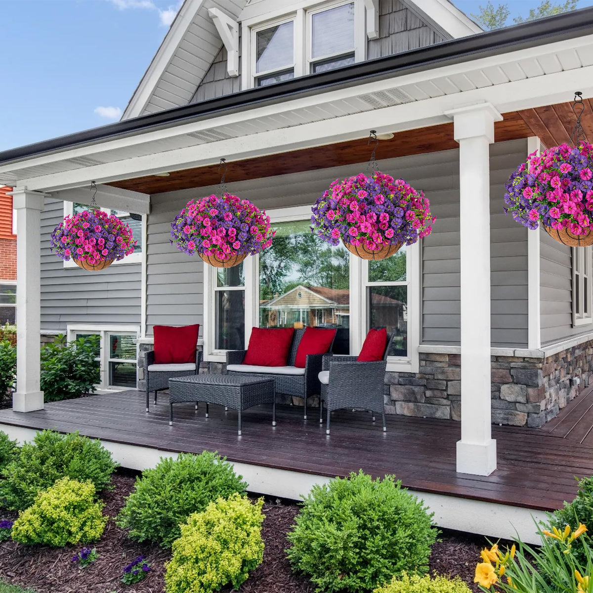 Ivydale outdoor UV-resistant hanging flowers stay vibrant in sun and rain