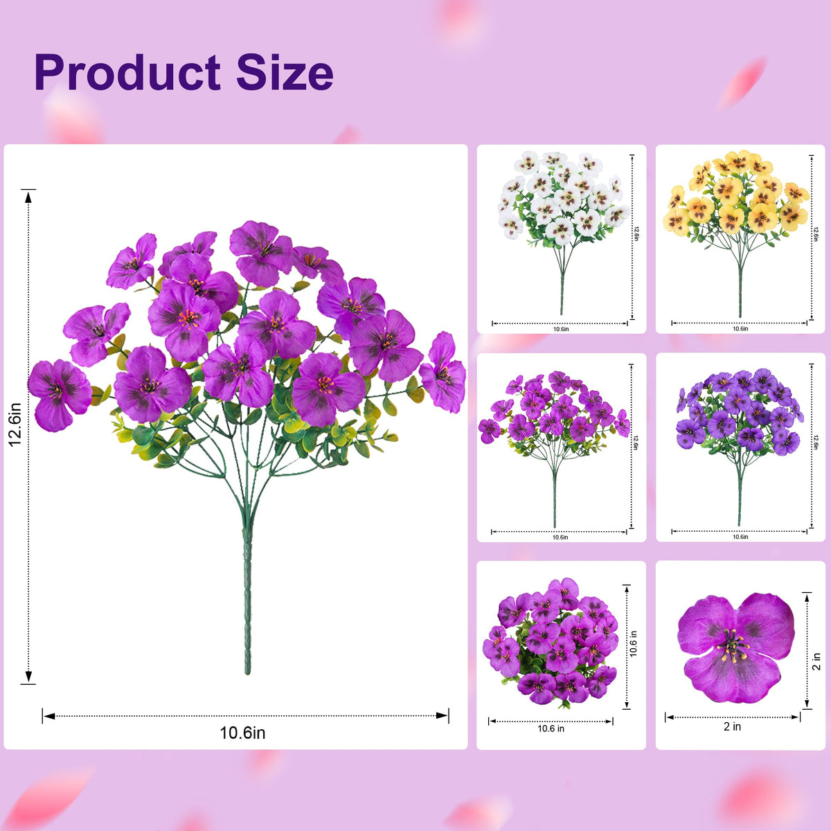 20 bundles included for versatile arrangements in planters and hanging baskets.