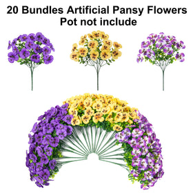 Ivydale pansies front porch decor; UV-safe petals endure sun exposure.