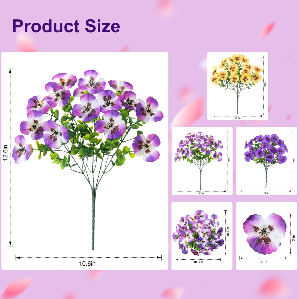 Ivydale pansies window-box display; splash of color for balcony or window containers.