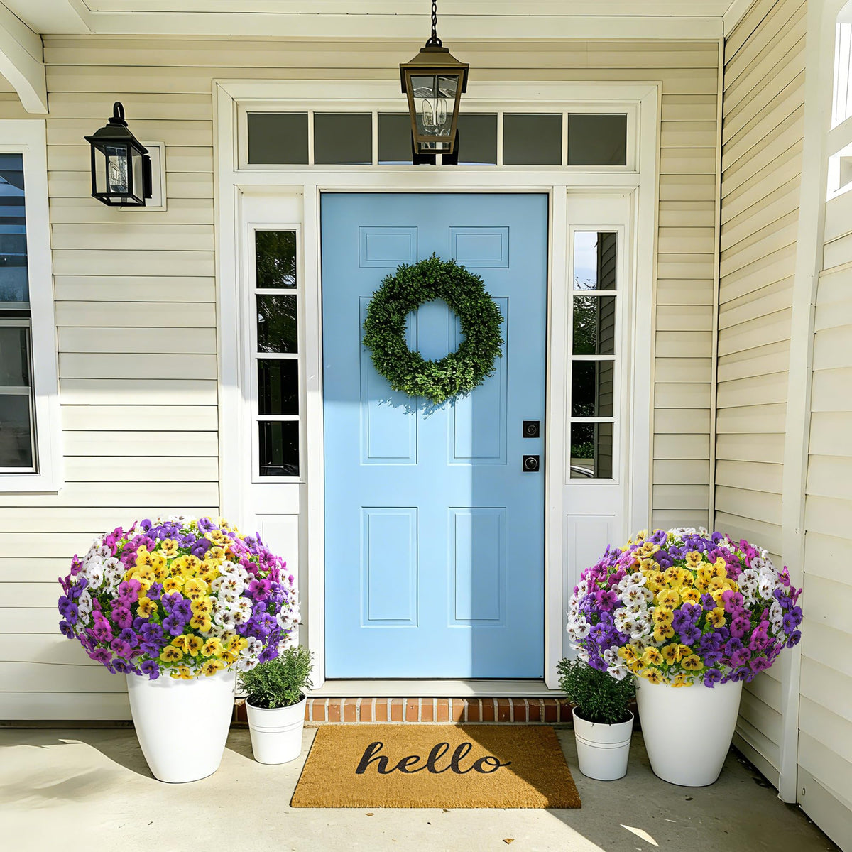 Low-maintenance decor that enhances porches and pathways all year.