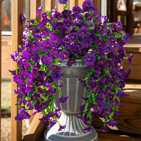 Ivydale patio decor with fake flowers for easy upkeep
