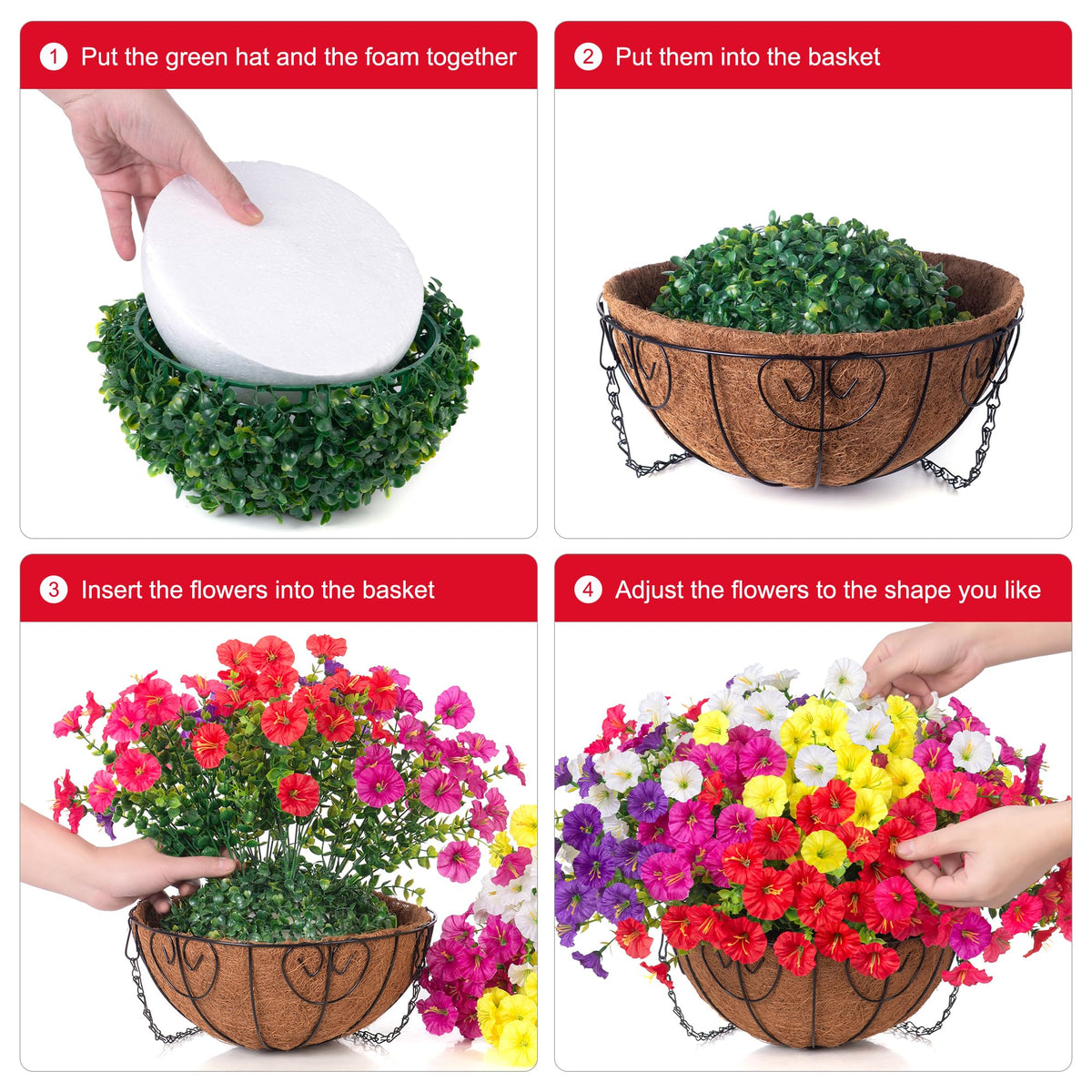 Ivydale porch and yard decor setup with faux blooms for curb appeal