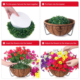 Ivydale porch and yard decor setup with faux blooms for curb appeal