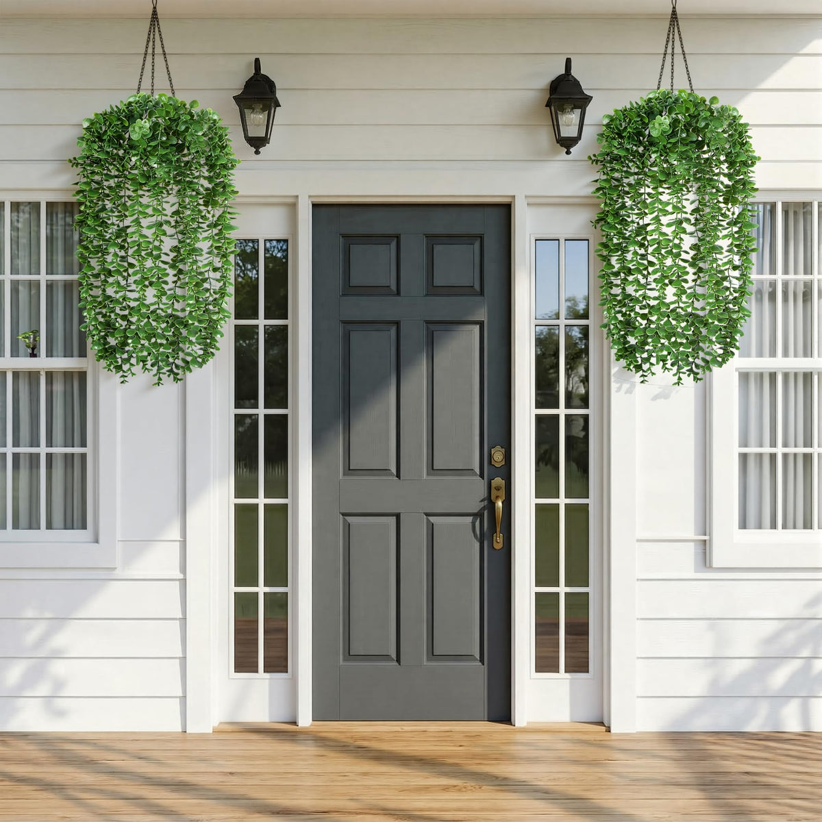 Ivydale porch decor eucalyptus image for front-door charm