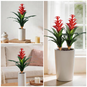 Ivydale realistic fake bromeliad flowers suitable for outdoor use