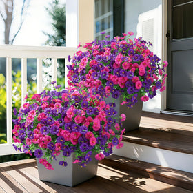 Ivydale realistic outdoor petunias silk flowers for year-round beauty in any garden.