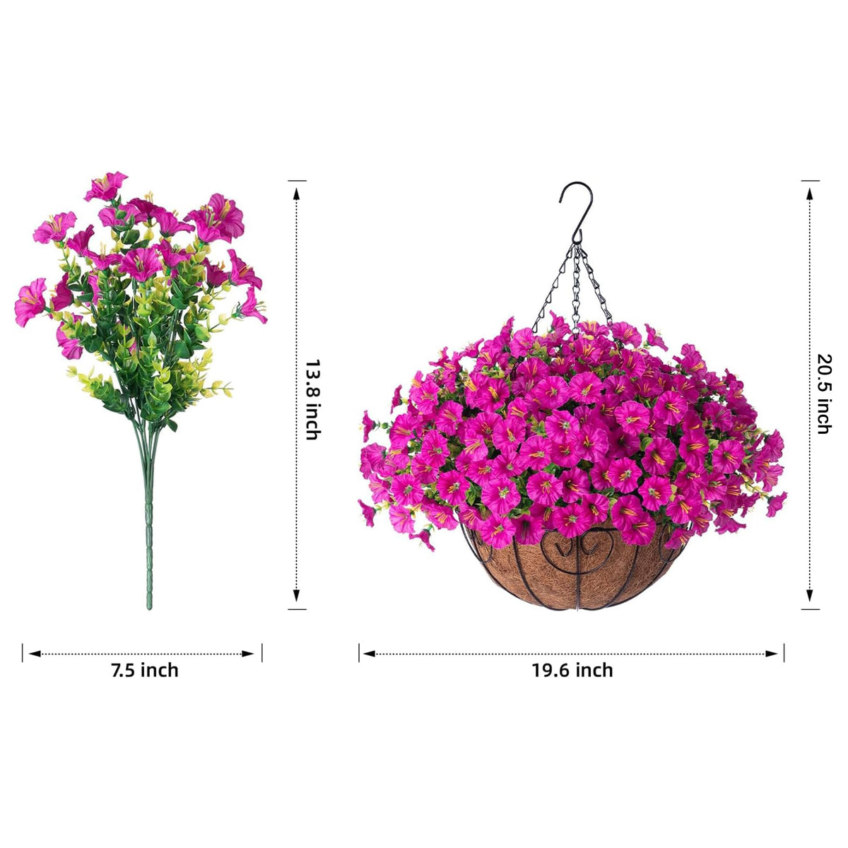 Ivydale realistic silk blooms ideal for balcony decorations and porches.