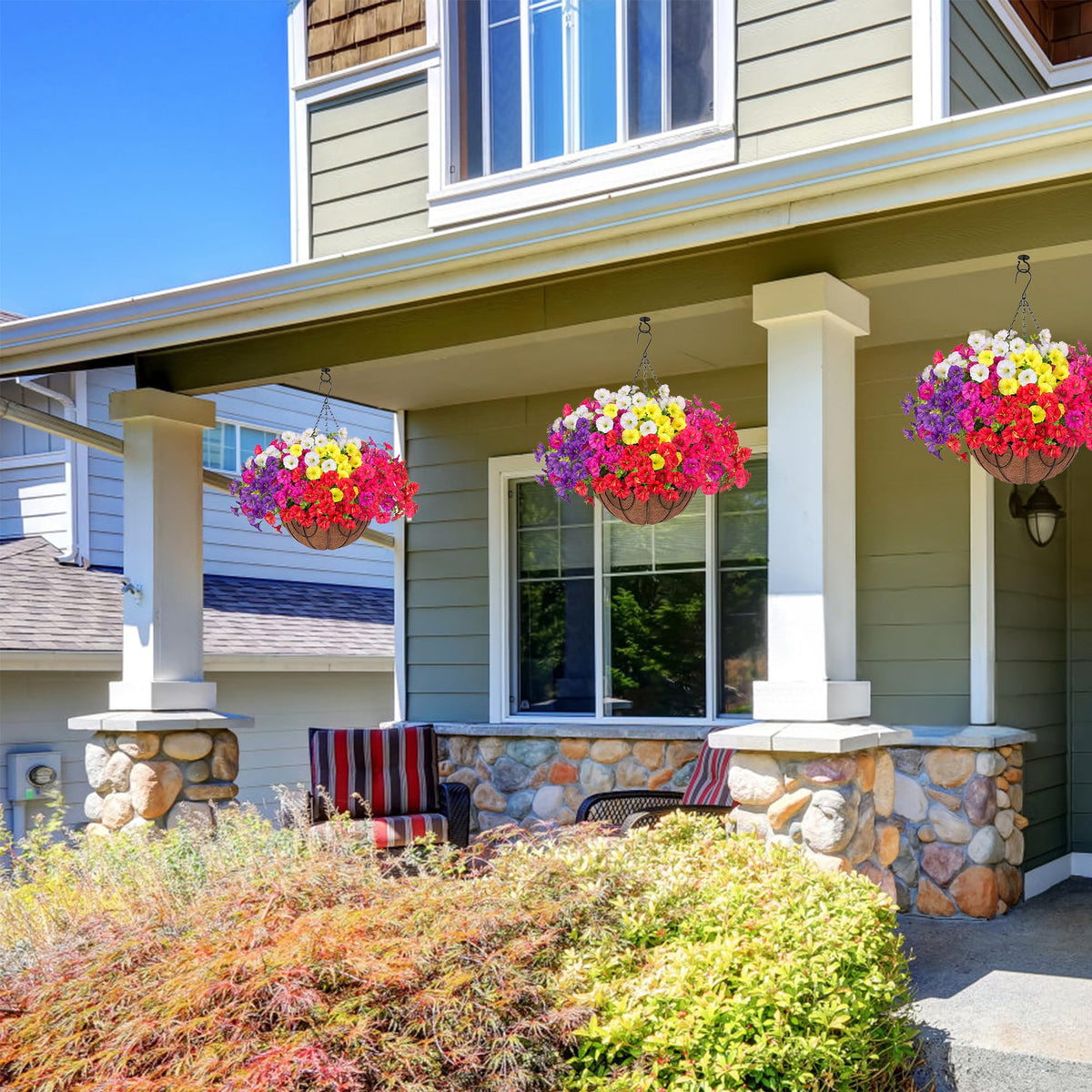 Ivydale UV-resistant outdoor flower basket maintains vibrant look in sun