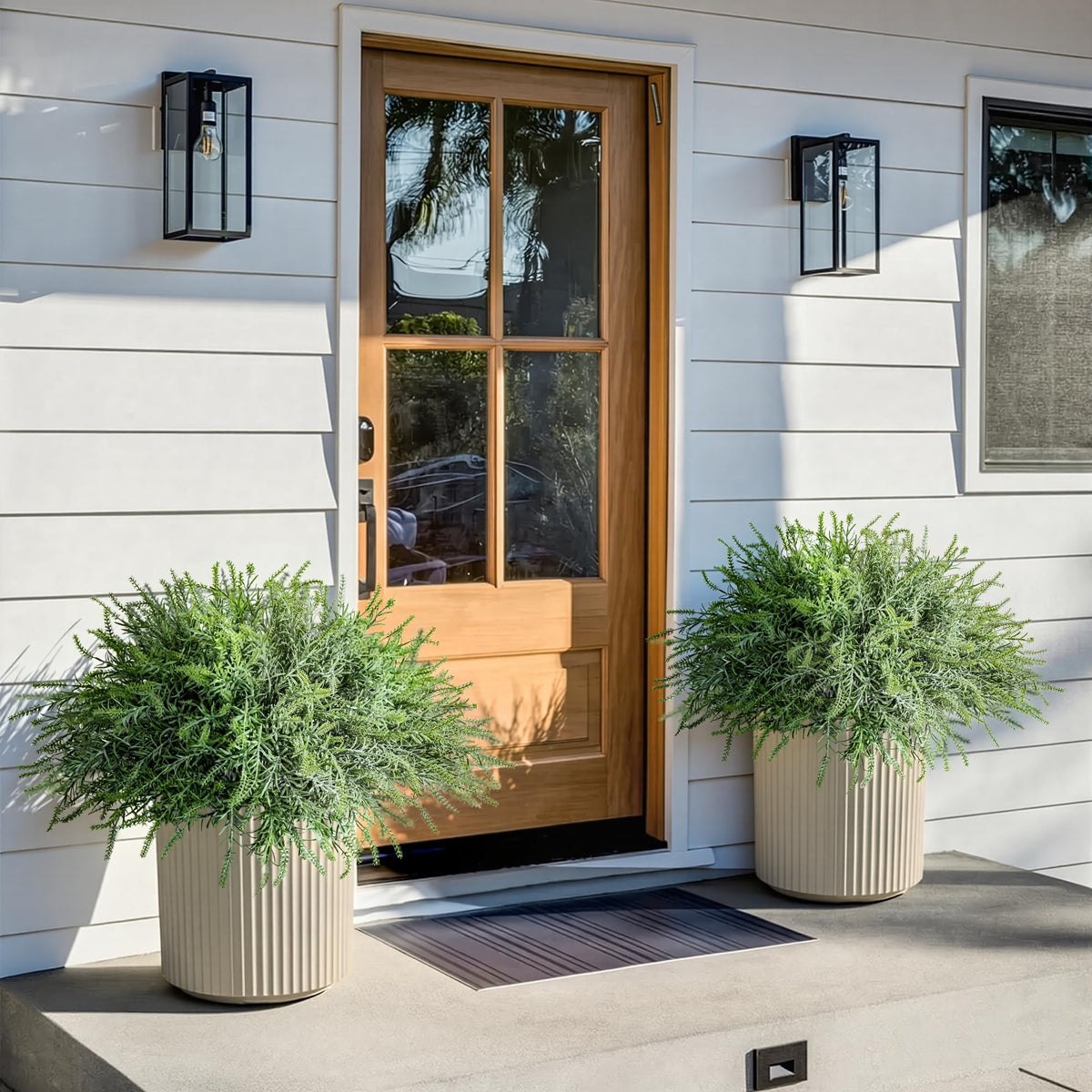 Ivydale weather-resistant artificial plants enduring sun and rain outdoors