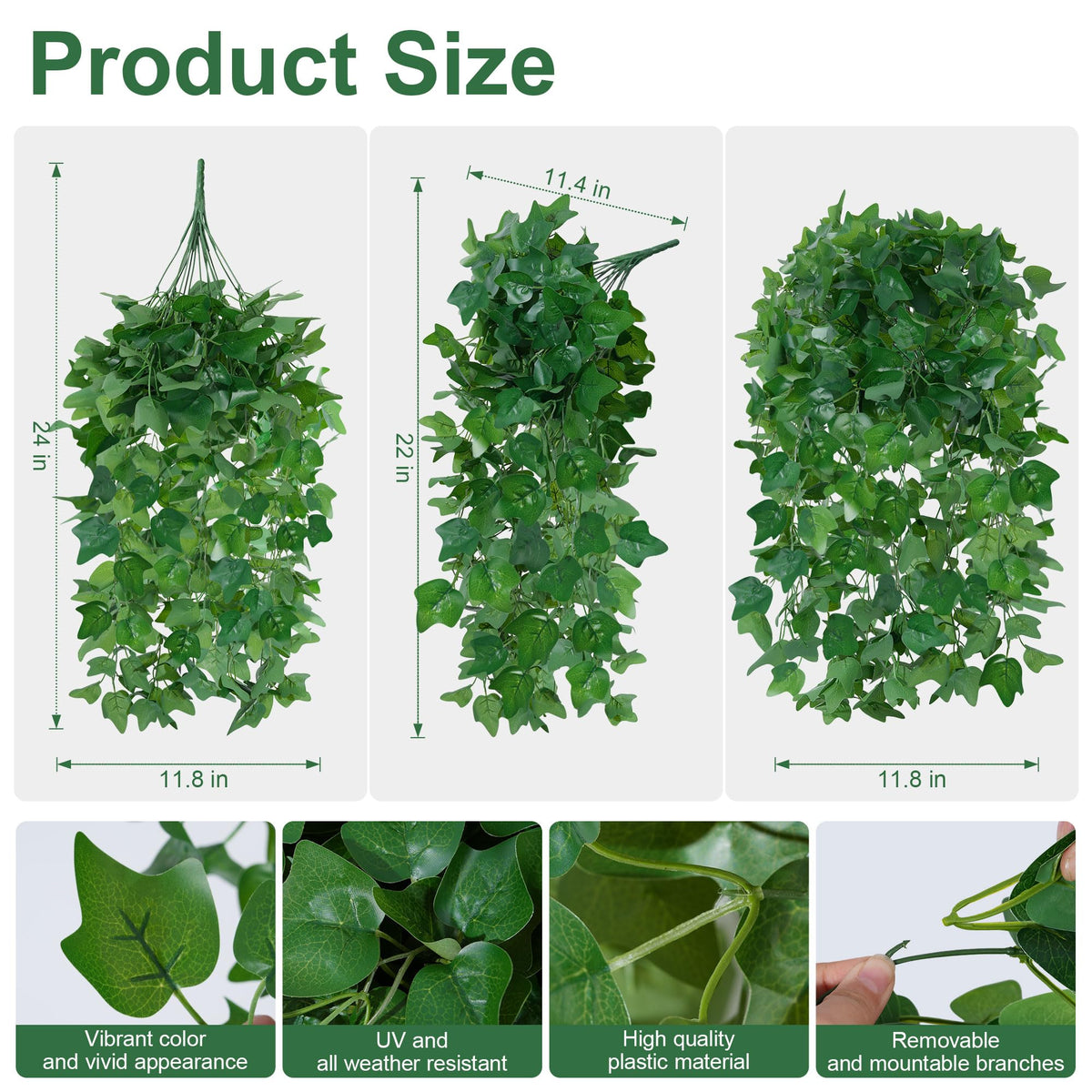 Ivydale weatherproof ivy withstands wind and rain for outdoor spaces.