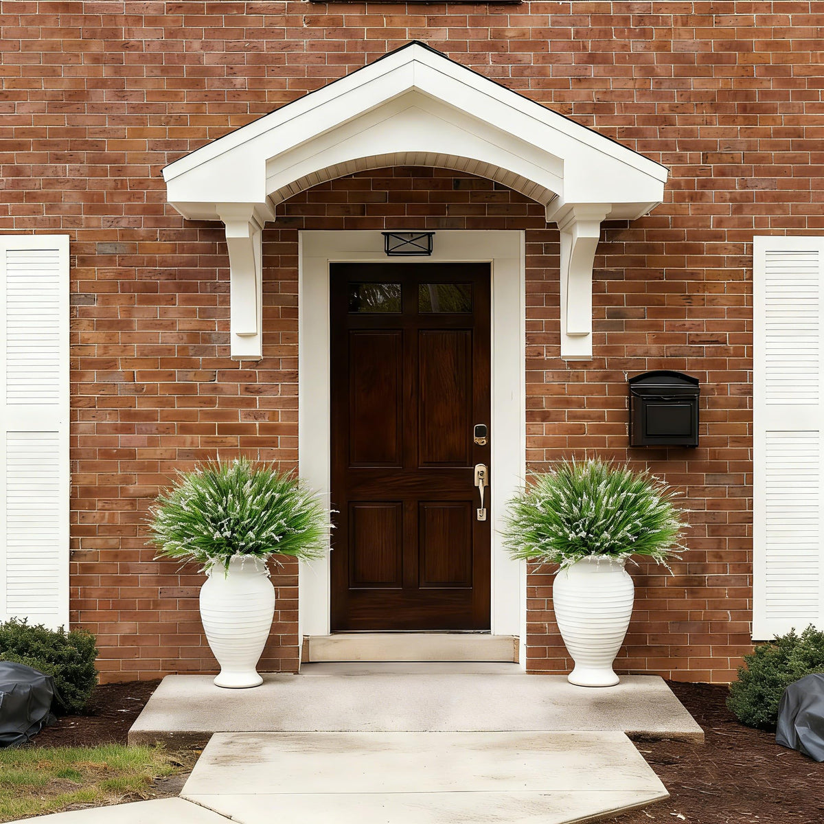 Ivydale white faux greenery for realistic, low-maintenance year-round display.