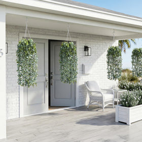 Ivydale faux greenery brightens windows boxes with evergreen charm.