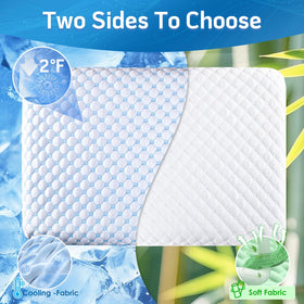 Iwacool memory foam with ventilation holes promotes breathable, cooler sleep.