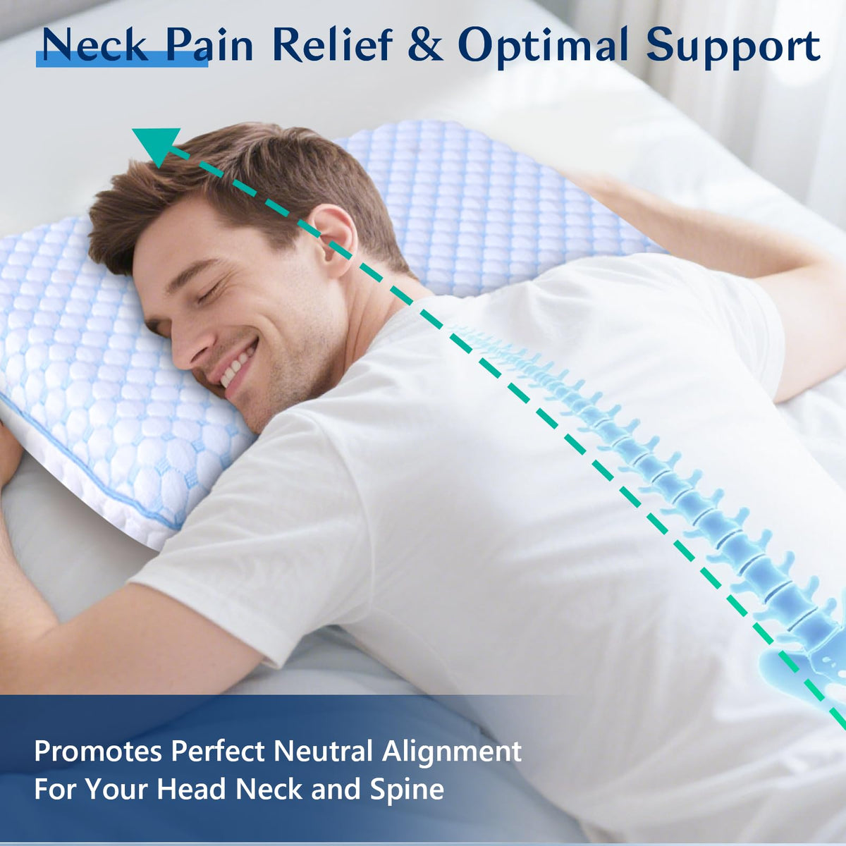 Iwacool two-pack serene pillow set for versatile sleep setups