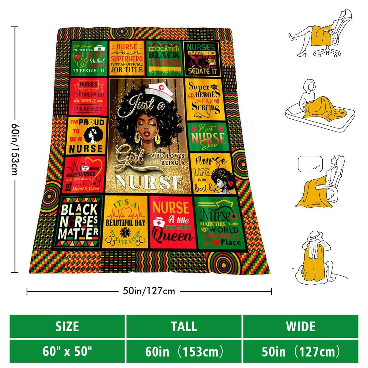 IWADNYI Blanket on a couch acts as a versatile warm companion.