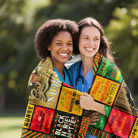 IWADNYI Pan-African colors design highlights vibrant pride for healthcare workers.