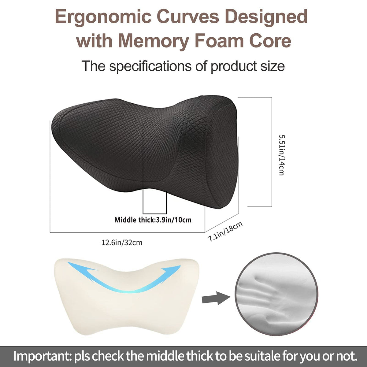 iwantit car neck pillow removable cover close-up easy to wash