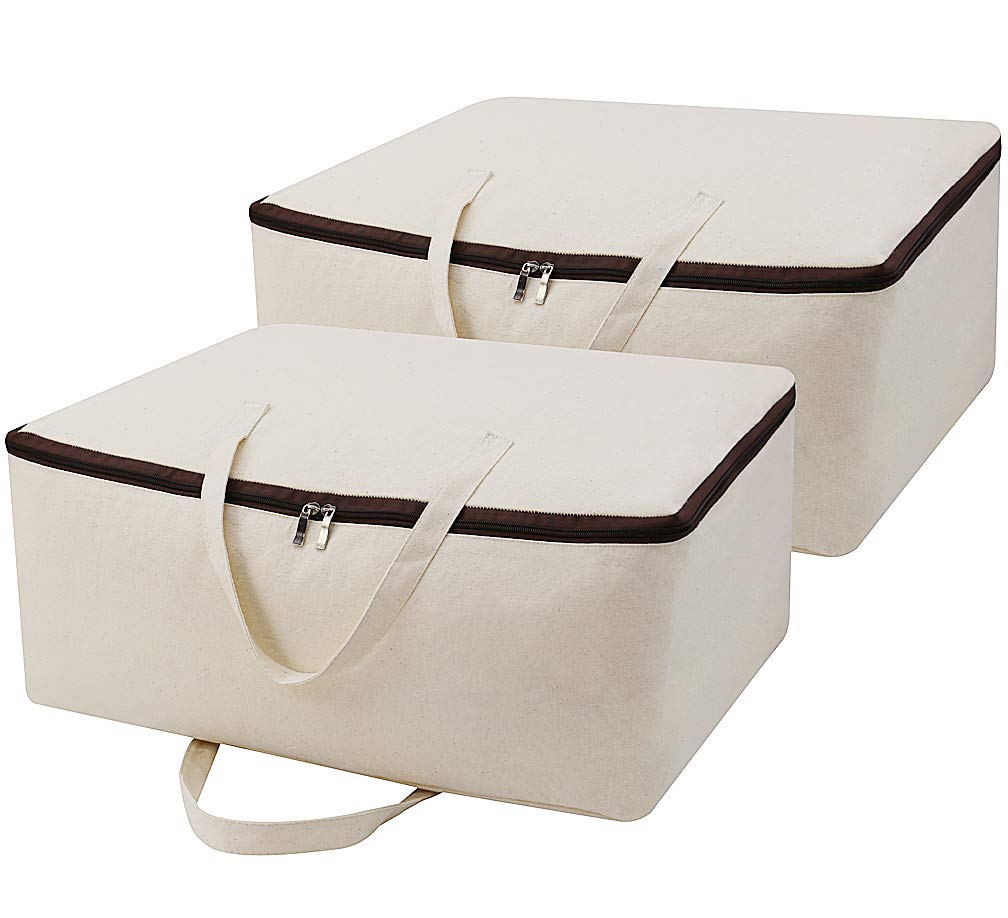 iwill CREATE PRO heavy-duty canvas storage bag, open for easy duvet loading.