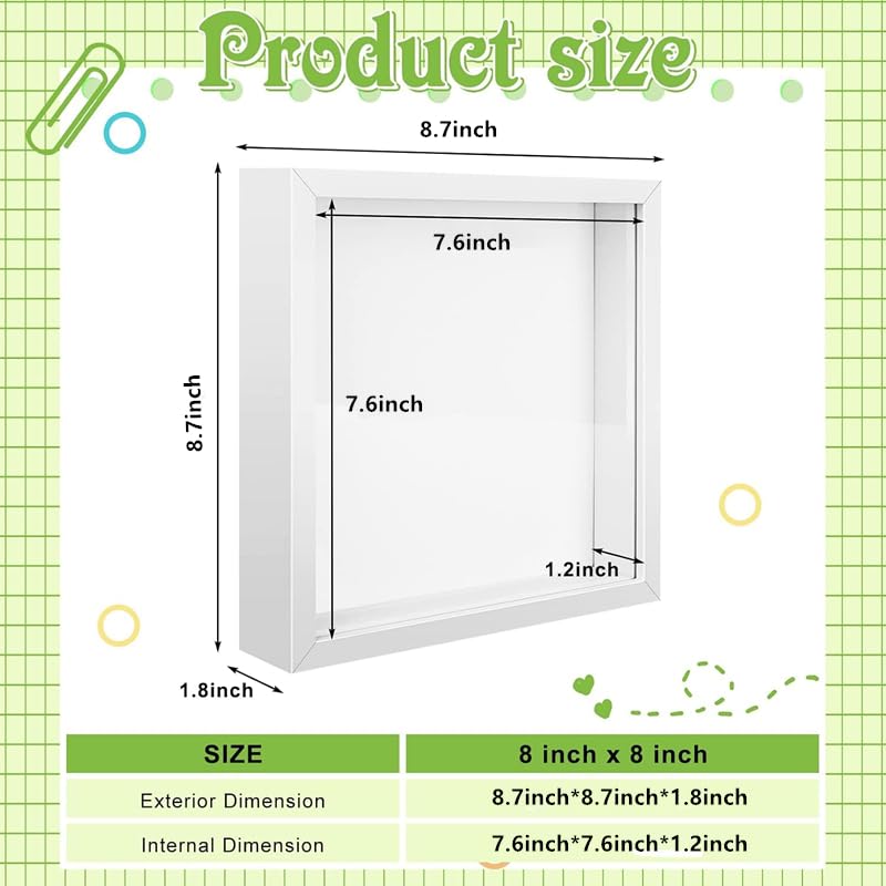 IWOLOMI shadow box 8x8 side view shows depth for 3D memories
