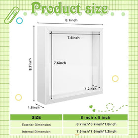 IWOLOMI shadow box 8x8 side view shows depth for 3D memories