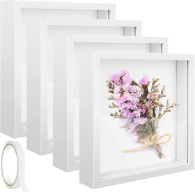IWOLOMI shadow box 8x8 white front view highlights keepsakes for display