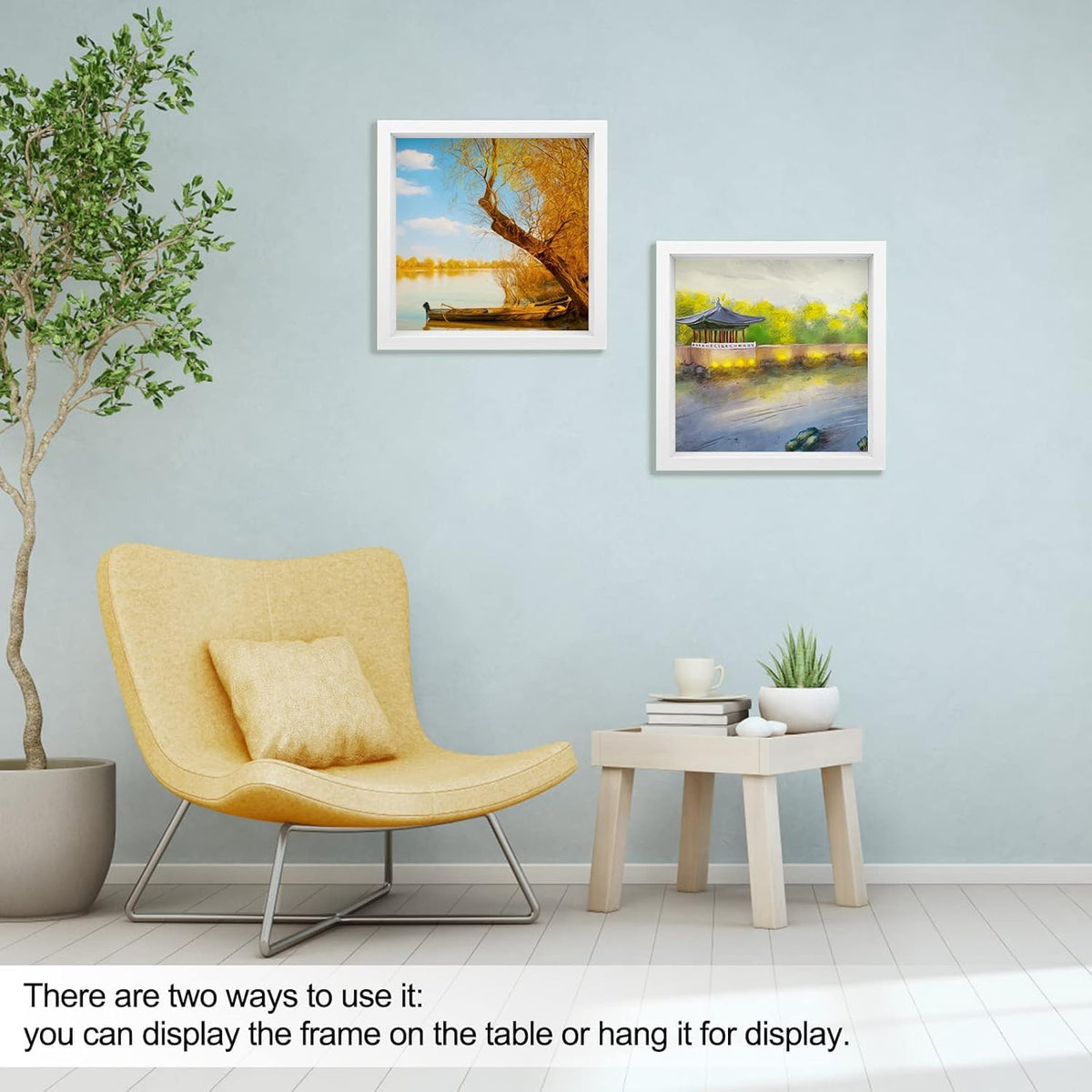 IWOLOMI shadow box adhesive-tape included for easy DIY mounting