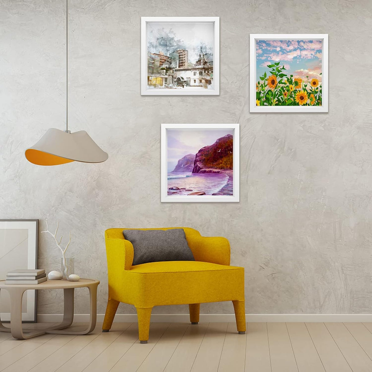 IWOLOMI shadow box wall-hanger demonstrates wall-mount capability