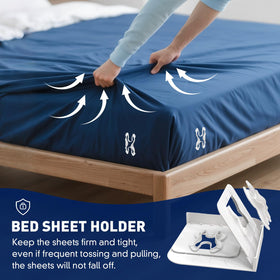 IXBIXB bed sheet holders easy tool-free installation in seconds.