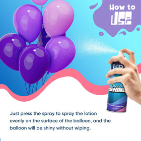 ixirpro Balloon Shine Spray enhances party decor with a vivid gloss.