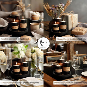 IYARA CRAFT Includes a sturdy tray for stable, coordinated candle display.