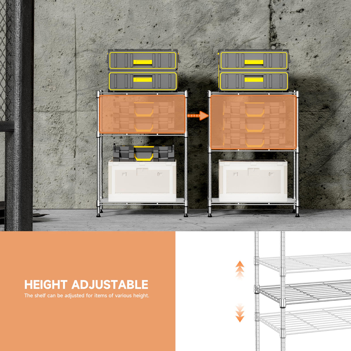 IZEUK 3-tier shelf rust-resistant finish ensures long-lasting performance