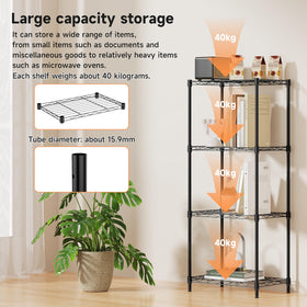 IZEUK adjustable leveling feet stabilize the rack on uneven floors.