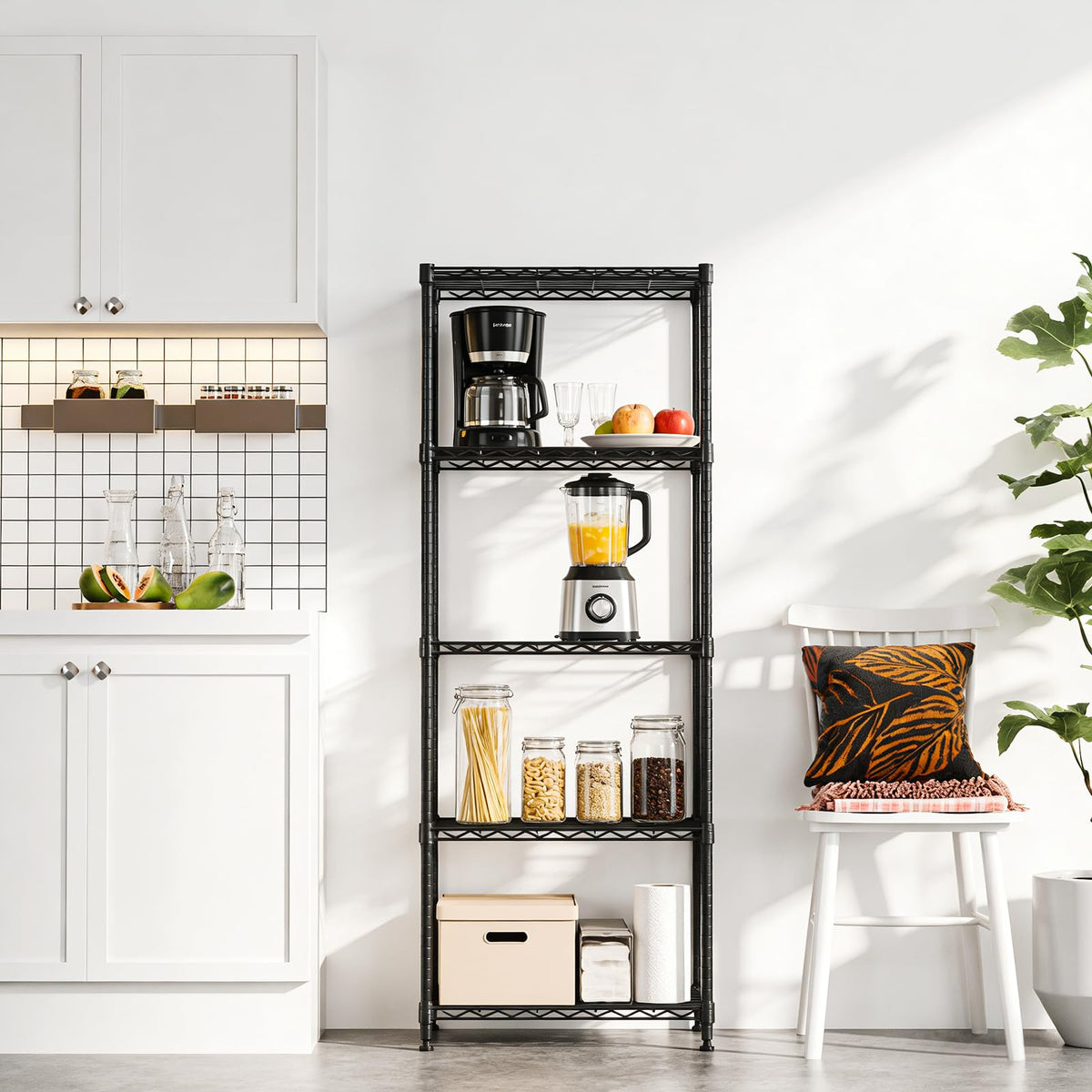 IZEUK garage and kitchen storage solution keeps essentials within easy reach.